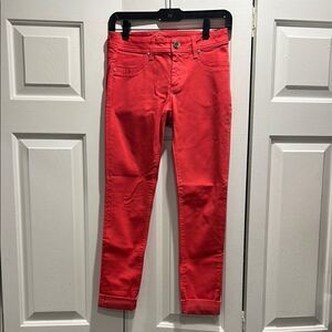 DL 1961 “Emma” Red 4 Way Stretch Legging Jeans, 26